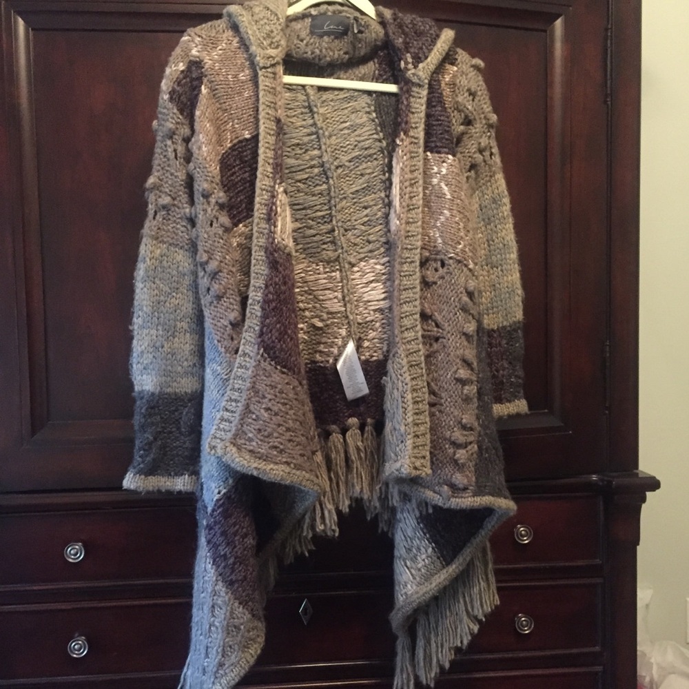 Chunky knit poncho